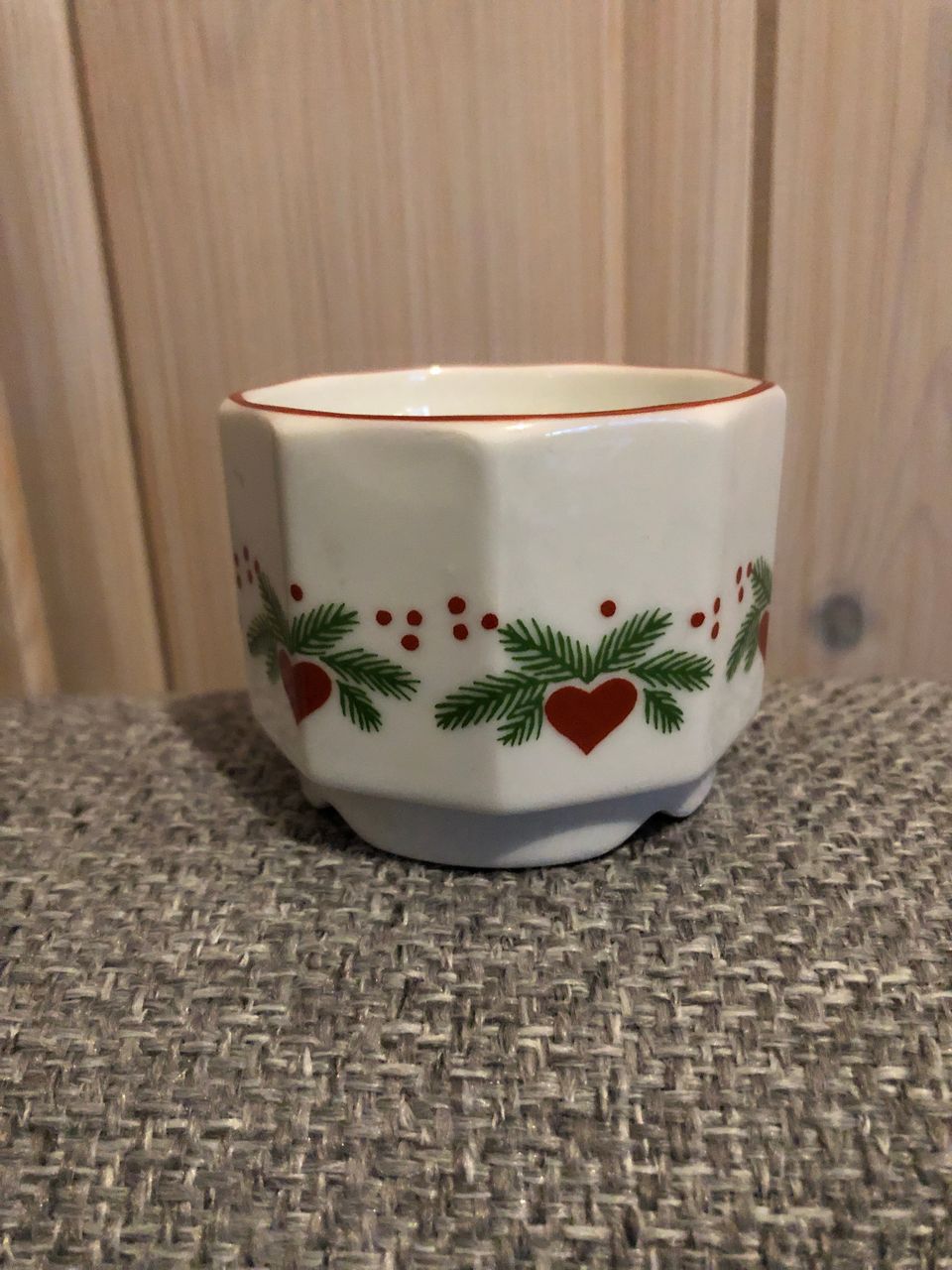 Porsgrund porselen hjerte jul mønster liten skål