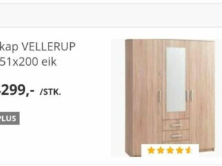 Pent brukt garderobe