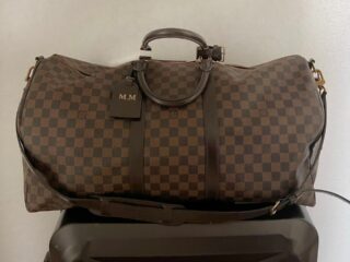 Keepall 55 bandouliere i Damier Ebene